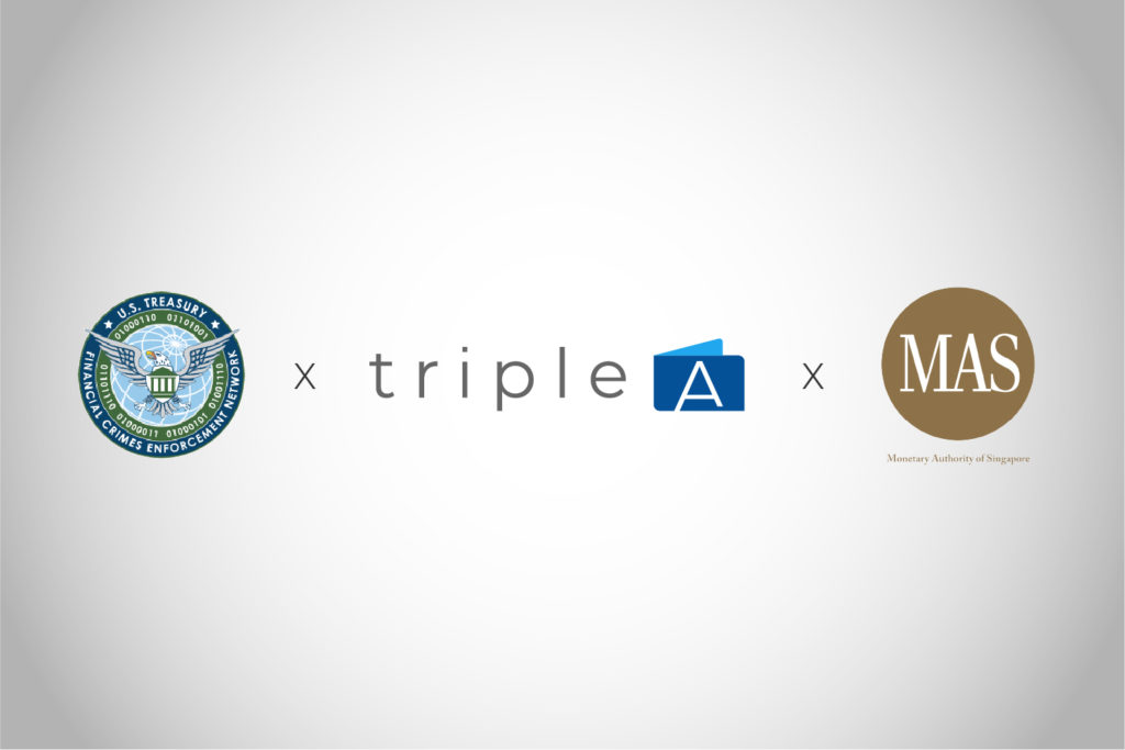 FINCEN, TripleA and MAS logos