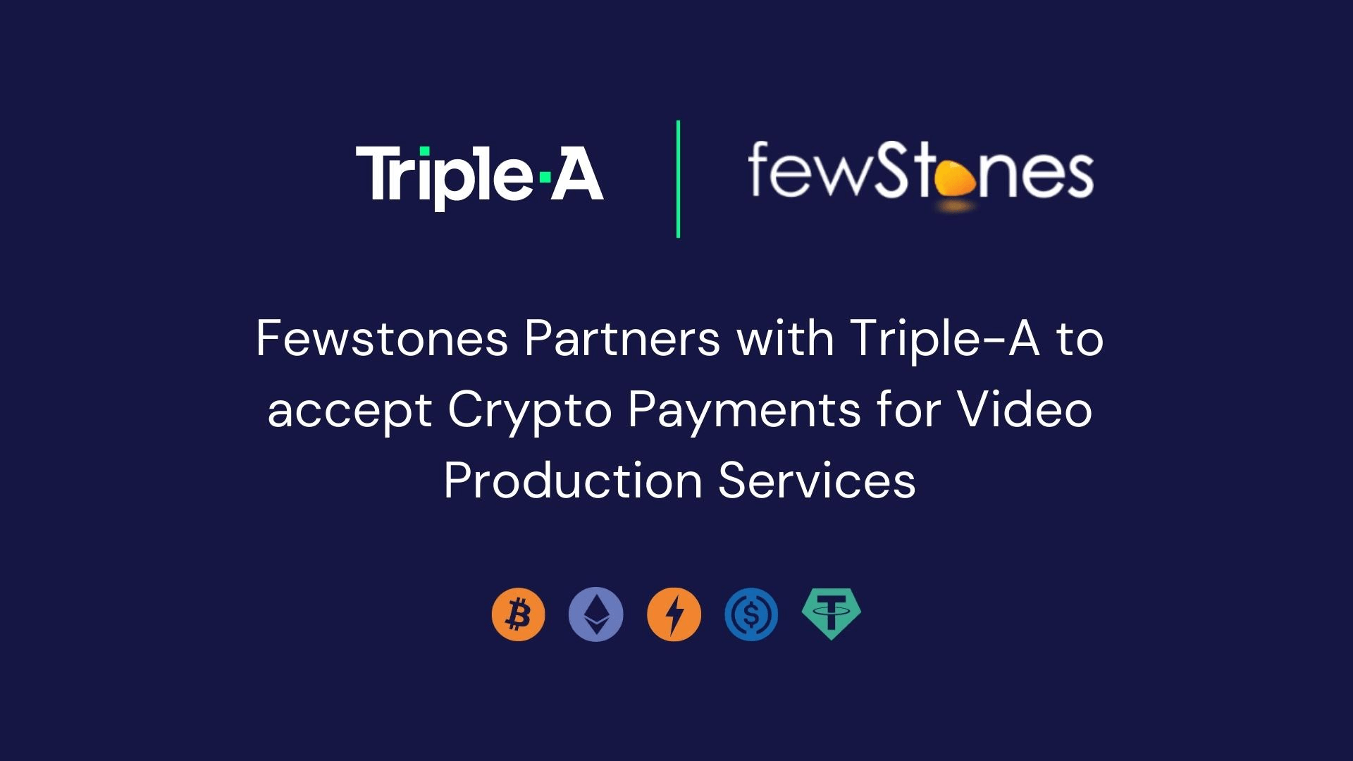 fewStones and TripleA partnership image with their respective logos